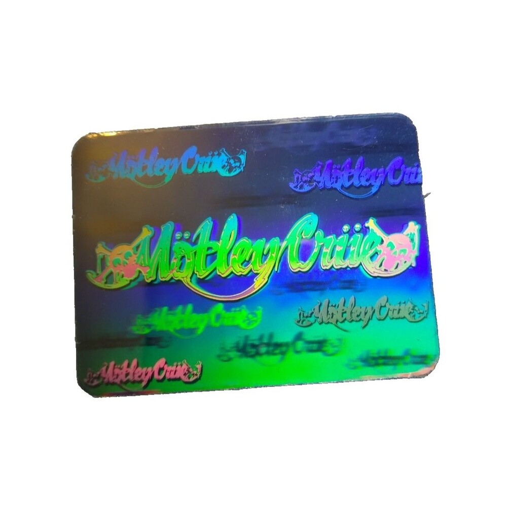 Motley Crue Holograph Foil Sticker 1991 RockCards Brockum Chase Heavy Metal Rock